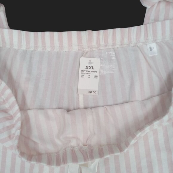 Stars Above Womens Pink Striped Pajamas Size XXL Button Front New Soft Knit Jers - Picture 9 of 10